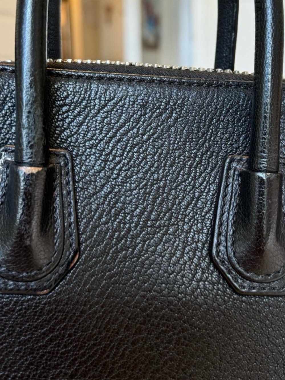 Givenchy Black Pebbled Leather Mini Bag with Top Handles - Picture 3 of 8
